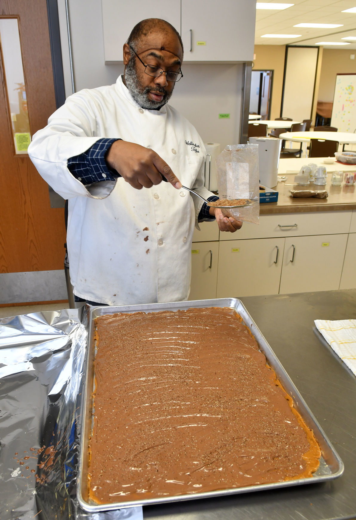 Candy-making in the Catalyst Kitchen at St. John's Lutheran church in Rock Island.